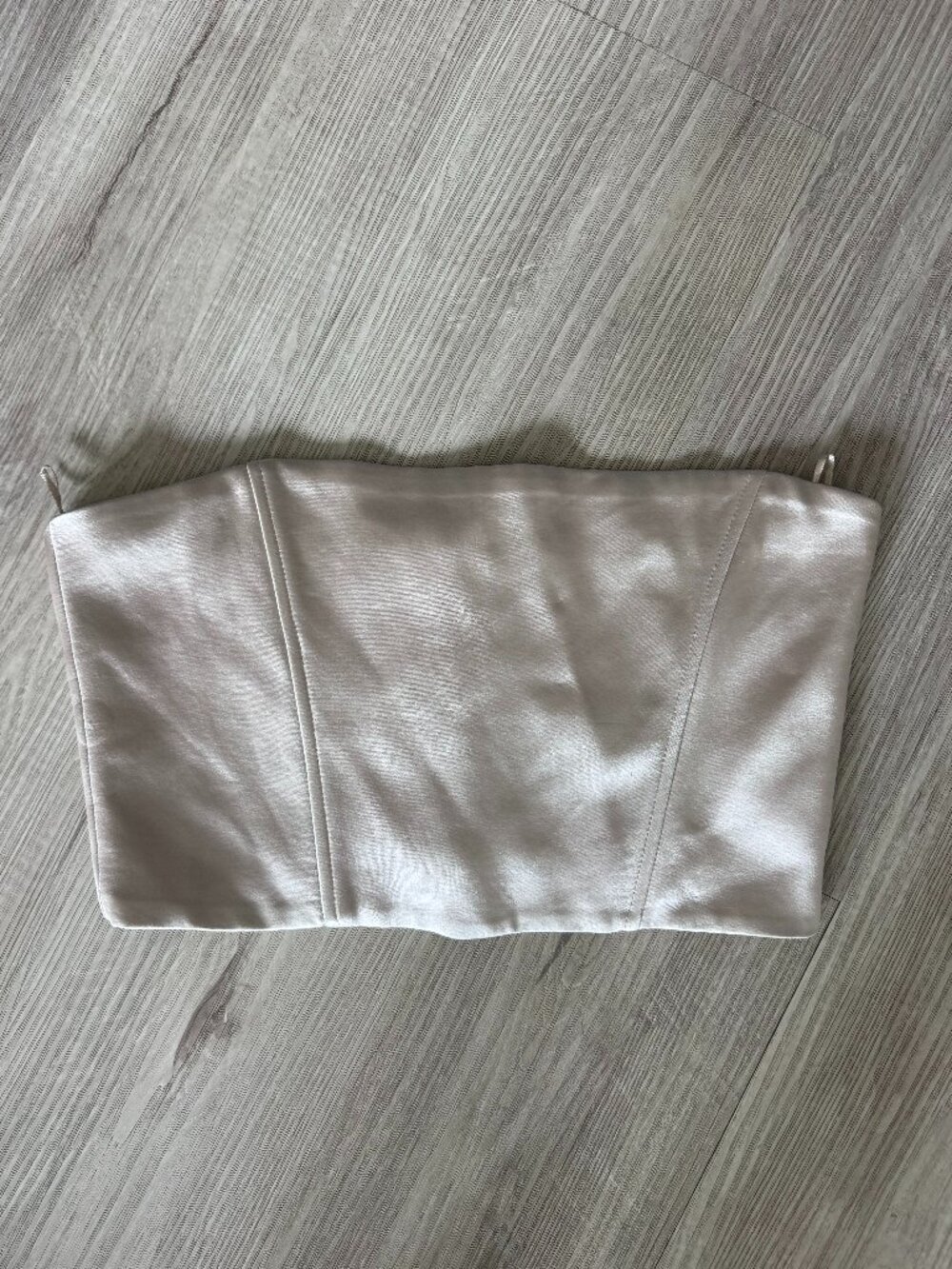ZARA Satin Corset Bustier Top - White Ivory / Size S